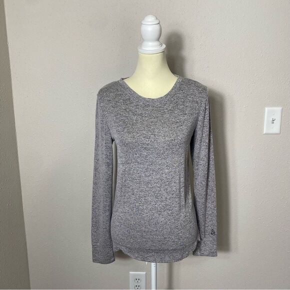 Cuddl Duds Soft Knit Gray Heathered Classic Long Sleeve Crewneck Sweater Women M - Picture 14 of 16